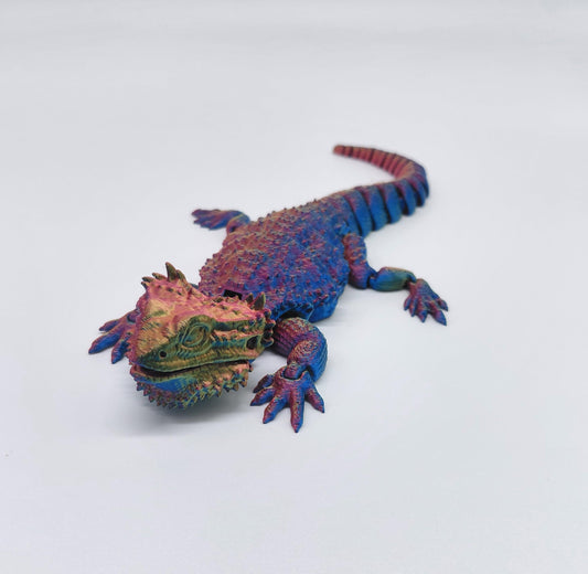 Toypetals Articulated Bearded Dragon Lizard – 3D Printed Realistic Reptile Figure, Flexible Poseable Animal Toy, Collectible Desk Decor, Sensory Fidget, Gift for Reptile Lovers