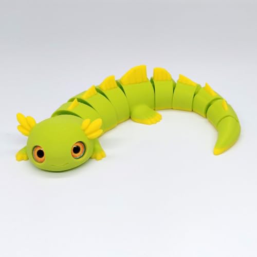 Toypetals Articulated Axolotl Lizard – 3D Printed Cute Reptile Figure, Flexible Poseable Animal Toy, Collectible Desk Decor, Sensory Fidget, Gift for Reptile Lovers
