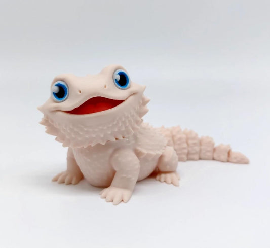 Toypetals Articulated Bearded Dragon Lizard – 3D Printed Realistic Reptile Figure, Flexible Poseable Animal Toy, Collectible Desk Decor, Sensory Fidget, Gift for Reptile Lovers