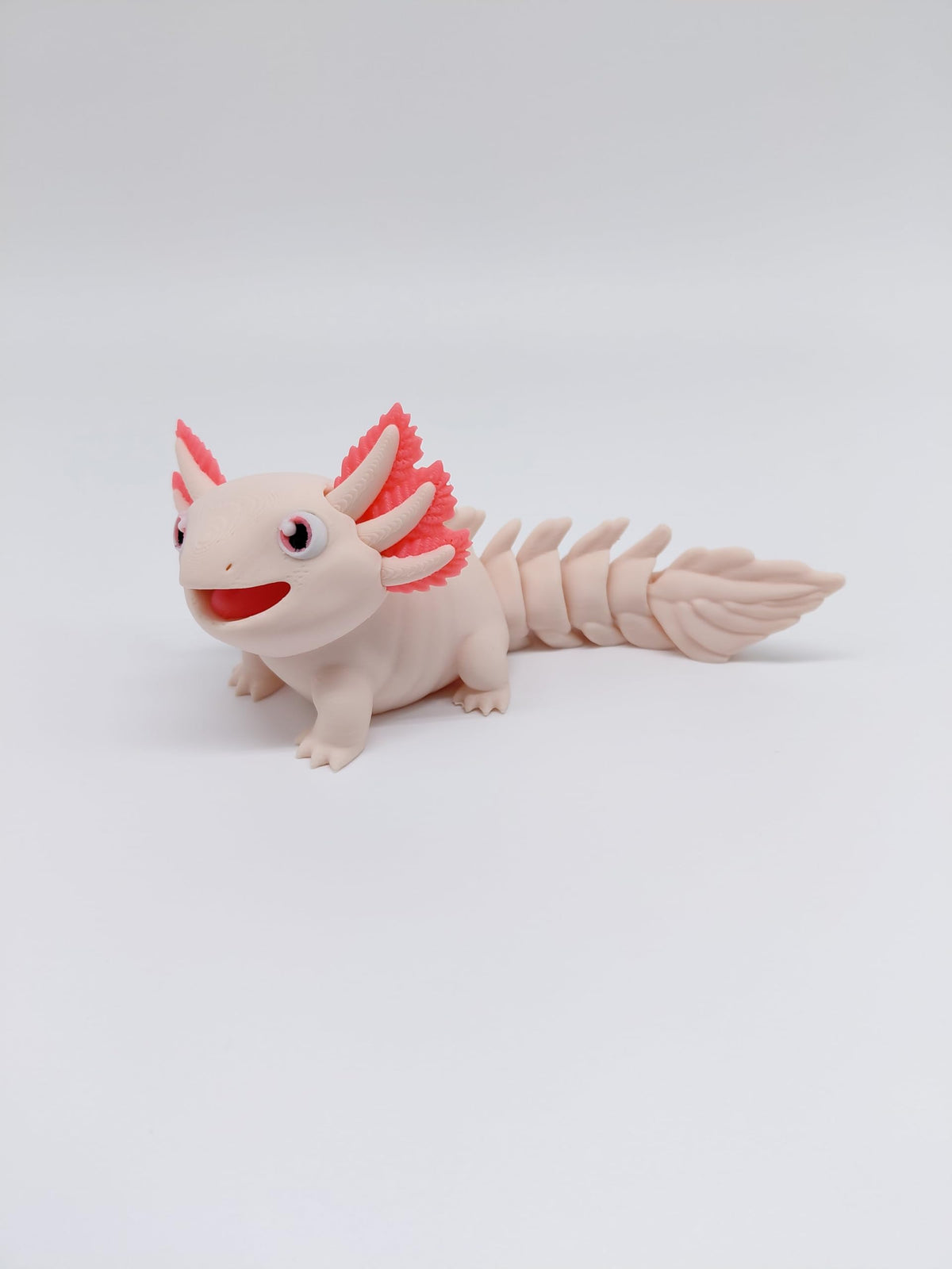 Toypetals Articulated Axolotl Lizard – 3D Printed Realistic Reptile Figure, Flexible Poseable Animal Toy, Collectible Desk Decor, Sensory Fidget, Gift for Reptile Lovers