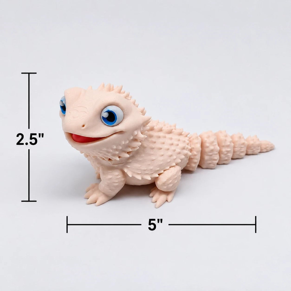 Toypetals Articulated Bearded Dragon Lizard – 3D Printed Realistic Reptile Figure, Flexible Poseable Animal Toy, Collectible Desk Decor, Sensory Fidget, Gift for Reptile Lovers