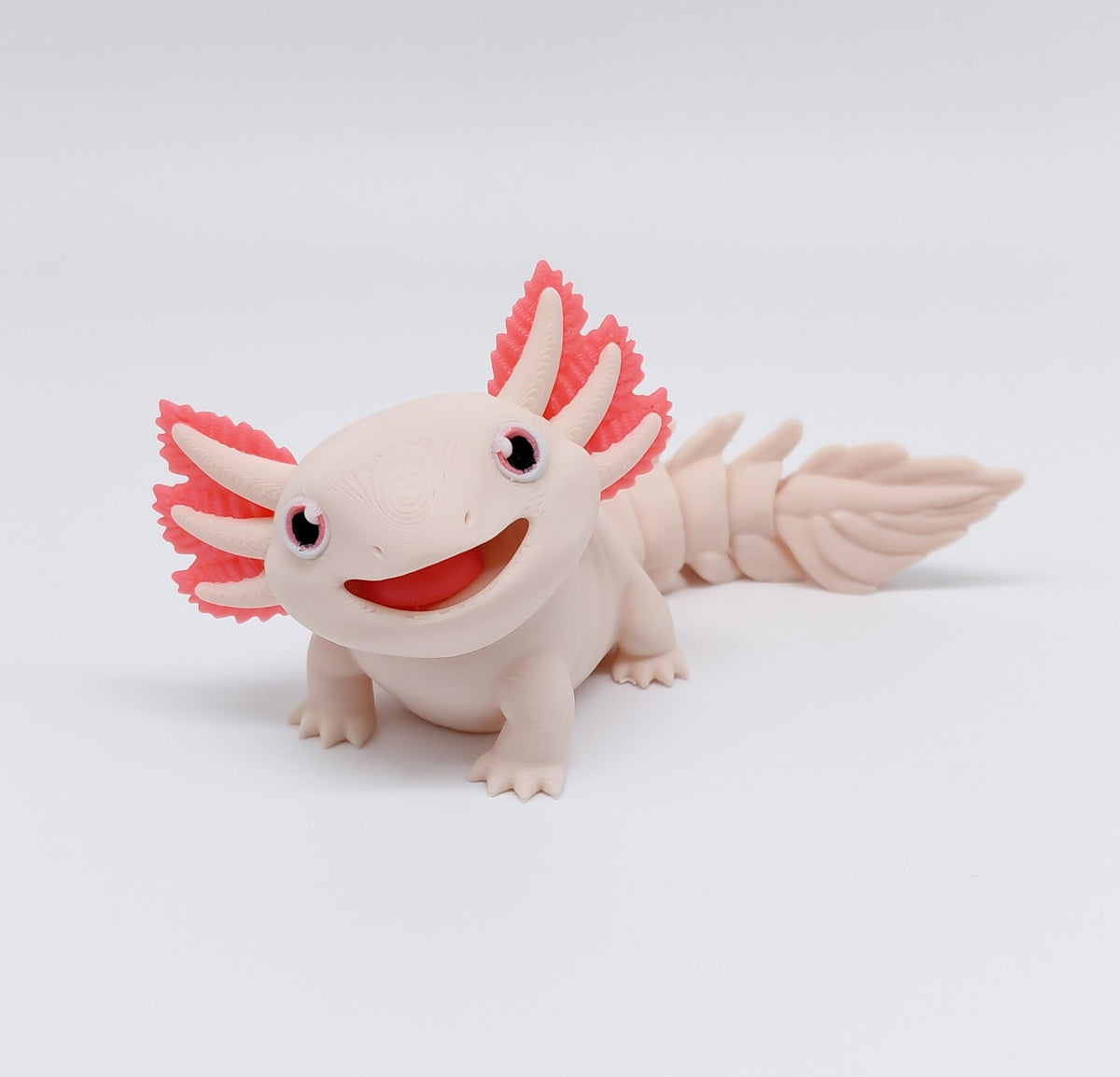 Toypetals Articulated Axolotl Lizard – 3D Printed Realistic Reptile Figure, Flexible Poseable Animal Toy, Collectible Desk Decor, Sensory Fidget, Gift for Reptile Lovers