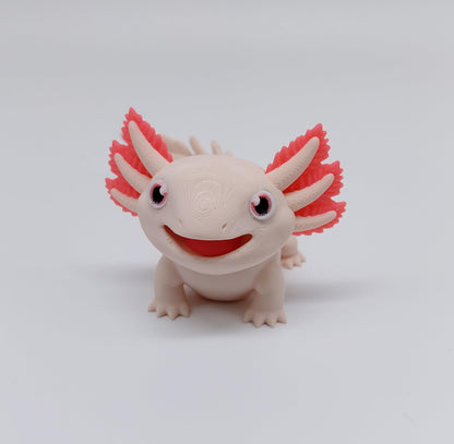 Toypetals Articulated Axolotl Lizard – 3D Printed Realistic Reptile Figure, Flexible Poseable Animal Toy, Collectible Desk Decor, Sensory Fidget, Gift for Reptile Lovers