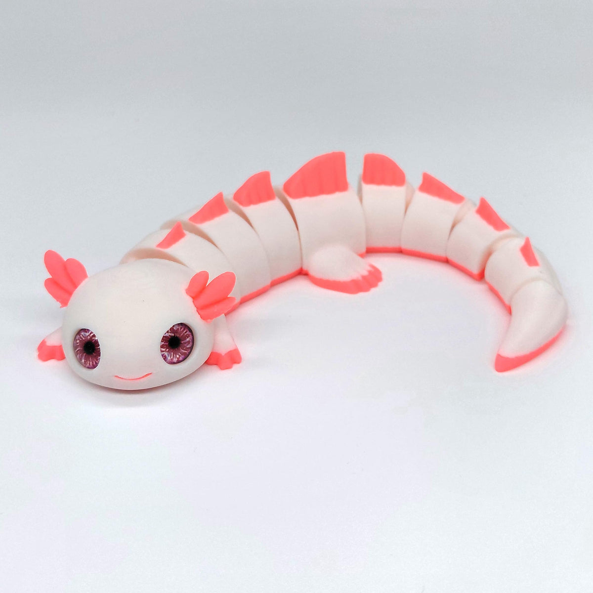 Toypetals Articulated Axolotl Lizard – 3D Printed Cute Reptile Figure, Flexible Poseable Animal Toy, Collectible Desk Decor, Sensory Fidget, Gift for Reptile Lovers