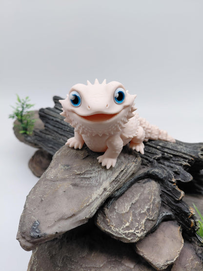 Toypetals Articulated Bearded Dragon Lizard – 3D Printed Realistic Reptile Figure, Flexible Poseable Animal Toy, Collectible Desk Decor, Sensory Fidget, Gift for Reptile Lovers