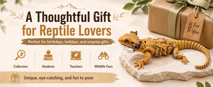 Toypetals Articulated Bearded Dragon Lizard – 3D Printed Realistic Reptile Figure, Flexible Poseable Animal Toy, Collectible Desk Decor, Sensory Fidget, Gift for Reptile Lovers (Gold)